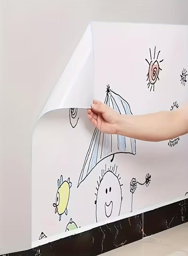 SUNBIRD Whiteboard Peel & Stick Wallpaper Smooth Writing Board for Walls, Glass Whiteboard DIY & Dry-Erase Pens, Space-Saving for Home, Office (16 X 150 Inch) - Image 4